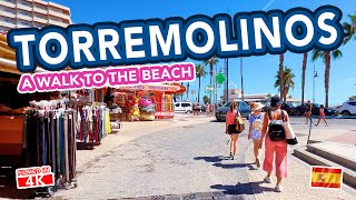 Tour of TORREMOLINOS near Malaga on Costa Del Sol Spain  A walk to Torremolinos beach [upl. by Yhtrod911]