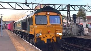 Two Freightliner class 66 passing by Barking station [upl. by Eb]