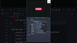 Dynamic Hover Button With Pulse Effect 🥰🤍 coding html css trending tutorials animation [upl. by Ynabe]