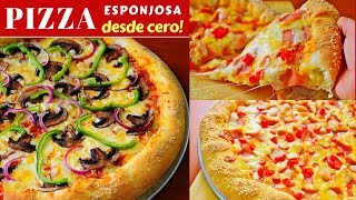 Prepara PIZZAS caseras ESPONJOSAS paso a paso DESDE CERODulce Hogar Recetas [upl. by Nawat805]