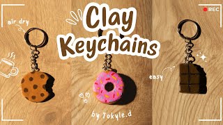 Kilden 3 Kolay Anahtarlık Yapımı 🍫Making 3 Easy Clay Keychains [upl. by Feliza]