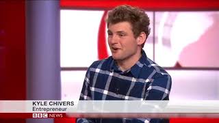 Kyle Chivers tells the BBC News how he set up his business [upl. by Ynnam159]