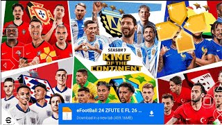 NOVO eFootBall PES 2025 OFFLINE COM GRÁFICOS e TEXTURA ATUALIZADO PARA PPSSPP [upl. by Glinys560]