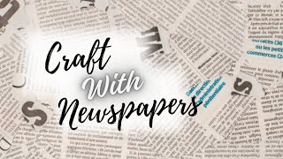 Craft with NewspapersArtisan Glow 🌟diy viralvideo foryou newspaper [upl. by Flight745]