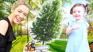 ❥ 542  TRONÇONNER LES ARBRES DU JARDIN   Vlog Milababychou [upl. by Tenneb]