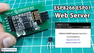 Temperature Sensor Web Server with ESP8266 ESP01 amp DS18B20 [upl. by Ellecrag12]