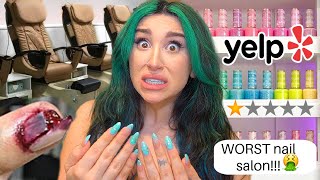 THE WORST 1 STAR NAIL SALON its bad [upl. by Sidnarb]