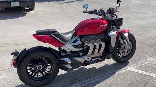 2022 Triumph Rocket 3 R in Kirosi Red at Euro Cycles of Tampa Bay Florida [upl. by Maher483]