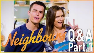 Neighbours QampA  Andrew Morley Jack Callahan amp Zoe Cramond Amy Williams  Part 1 [upl. by Wilton]