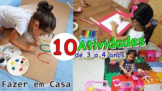 10 DICAS de ATIVIDADES DE 3 A 4 ANOS  Fazer em CASA [upl. by Peednam310]