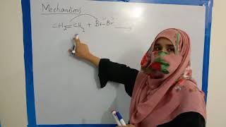 addiotion of halogens addition of bromine to alkene reaction mechanism jk lectures [upl. by Yllim]