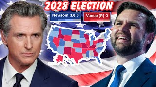 WayTooEarly 2028 US Election PREDICTION JD Vance vs Gavin Newsom [upl. by Neirb]