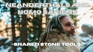 SHARED TECHNOLOGY Used by Neanderthals and Homo Sapiens primitivetechnology caveman stonetools [upl. by Eerrehs]