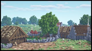 Lets Build a Medieval Village Episode 3  Barn amp pottery maker  Minecraft TimeLapse [upl. by Male]