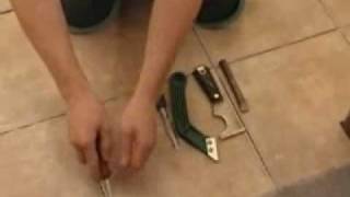 Floor Tile Grouting  Part 1  Tile Grout Line Cleaning [upl. by Esirahs]