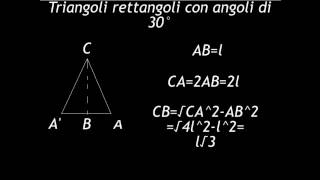 Teorema di pitagora applicazione a triangoli con angoli di 30 e 45 gradi [upl. by Karry324]