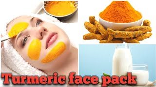 How to get rid of dark sport Turmeric and milk face packRemove dark spots on face [upl. by Millwater]