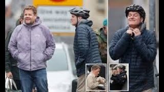 Gavin And Staceys Mathew Horne is seen for the first time on set as he films bike accident scenes [upl. by Timmons]