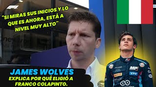 Esto dijo James Wolves Dio la razón por la que Franco Colapinto fue elegido por Williams F1 radio [upl. by Dinerman]