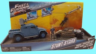 Fast amp Furious Stunt Stars Toy Cars Hobbs  Navistar MXT Owen Shaw  Flip Car Vire O Carro [upl. by Dnumde]