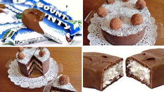 اسهل و الذ قاطو باونتي 😋 gâteau Bounty chocolat coco [upl. by Osicran]