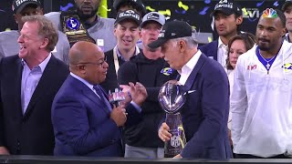 Super Bowl LVI Trophy Presentation for Los Angeles Rams [upl. by Nylynnej]