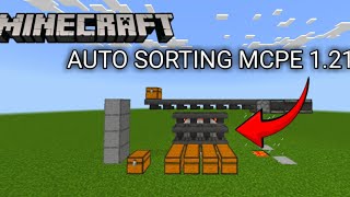 MINECRAFT AUTO SORTING SYSTEM MCPE 121 [upl. by Karoline]