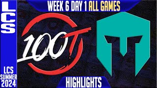 100 vs IMT Highlights ALL GAMES  LCS W6D1 Summer 2024  100 Thieves vs Immortals Week 6 Day 1 [upl. by Ecneps]