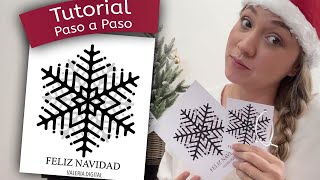 Tutorial Paso a Paso Copo de nieve  Tarjeta Navidad  Adobe Illustrator [upl. by Waddell]