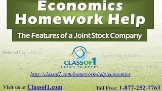 The Features of a Joint Stock Company  Economics Assignment Help by Classof1com [upl. by Gavriella]