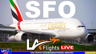 🔴LIVE SFO AIRPORT LIVE  San Francisco International Airport  SFO Plane Spotting [upl. by Gudren]