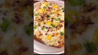 bread cheese pizza recipe Easy to make trendingrecipeindianfood [upl. by Sulohcin]