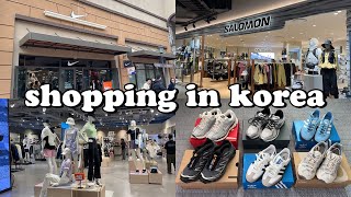 shopping in korea vlog 🇰🇷 sneakers haul 👟 nike adidas asics salomon new balance [upl. by Alaehs]