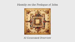 Overview Homily on the Prologue of the Gospel According to John  John Scotus Eriugena AI Summary [upl. by Nylareg]