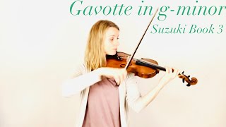 Gavotte in gminor by JS Bach  Suzuki Book 3 [upl. by Ahsienauq]