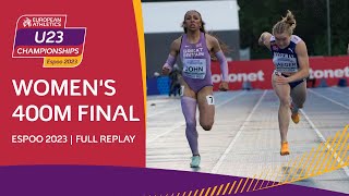 Incredible finish 🤯 Womens 400m final replay  Espoo 2023 [upl. by Brit]