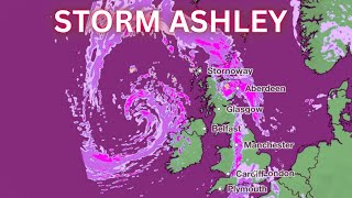 Storm Ashley affecting the British isles and to affect Norway Severe weather Europe October 20th [upl. by Culbertson905]