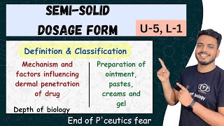 semi solid dosage form  mechanisms and factors influencing dermal penetration of drugs bpharmacy [upl. by Leasa474]