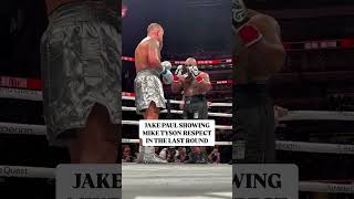 JAKE PAUL SHOWING MIKE TYSON RESPECT IN THE LAST Round miketyson jakepaul loganpaul Netflix [upl. by Bartholomew]