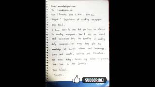 Write an email about the necessity of reading newspaper english email Youtubetechniquestudio [upl. by Asylla]