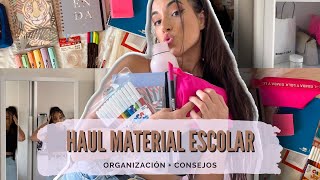 HAUL MATERIAL ESCOLAR 20212022 📚  cómo me organizo  consejos  María de la O [upl. by Solram]