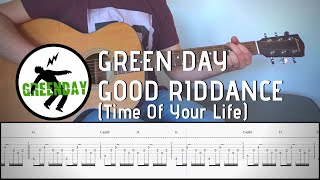 GREEN DAY  GOOD RIDDANCE Time Of Your Life  Guitar COVER Tutorial FREE TAB [upl. by Montfort]