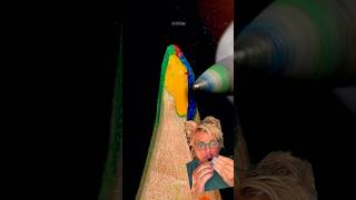 Extreme Close Up Rainbow Pencil Nail Sharpening shorts rainbow funny art [upl. by Netsruk]