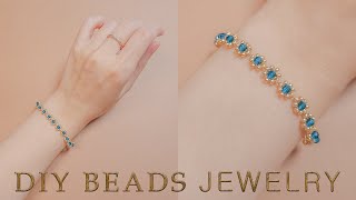 DIY Beads Craft  How to Make Beaded Bracelet  Beading Tutorial  Making Beaded Jewelry [upl. by Ylenaj]