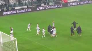 JuventusTorino 21  Gol Pirlo e saluto calciatori Juventus  30 novembre 2014 [upl. by Tippets]