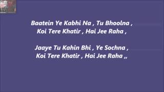 Baatein Ye Kabhi Na Karaoke With LyricsKhamosiyaan [upl. by Gabbi]