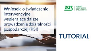 RSI  wniosek o świadczenie interwencyjne Tutorial [upl. by Jerald26]