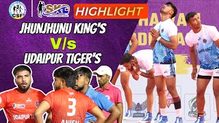 Skl Season 1 JHUNJHUNU KINGS Vs UDAIPUR TIGERS Full Highlight Match sklkabaddi skl kabaddi [upl. by Pacifa]