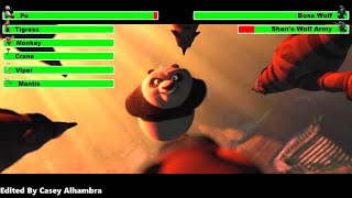 Kung Fu Panda 2 2011 Musicians Village Battle with healthbars [upl. by Enitsej]