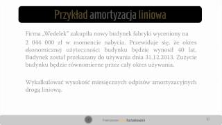 16 Rozwiązanie przykładu amortyzacja liniowa [upl. by Obau78]